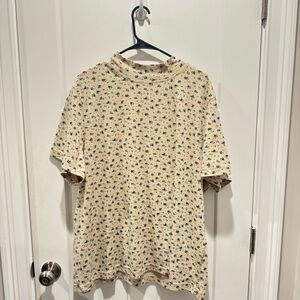 Vintage Plus Size Blair Floral Mock Neck Tee